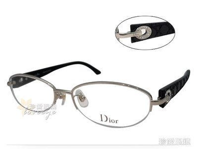 【珍愛眼鏡館】Christian Dior 迪奧 日本製 純鈦材質 典雅水鑽半框設計 CD7731J 公司貨 7731