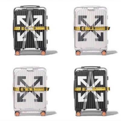 【二手】全新正品 OFF-WHITE x RIMOWA 限量 透明 系列 二代 黑/白 行李箱 登機箱 現貨