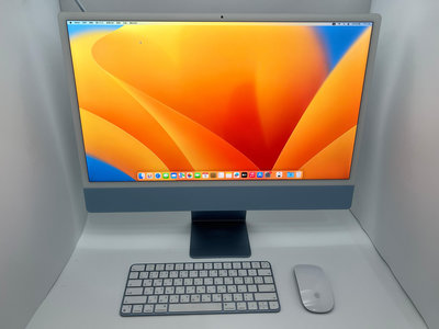 【一番3C】iMac 24吋 4.5K顯示器 藍色 A2438 M1/8C8G/8G/256G 機況良好 2021年款