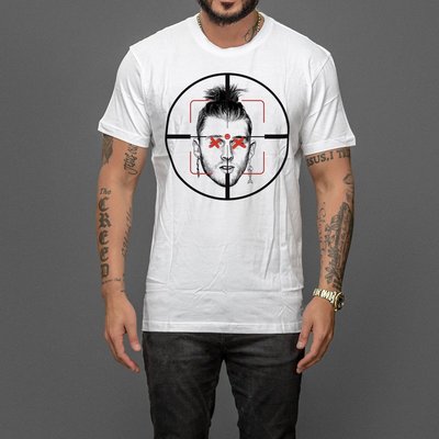 Eminem MGK Killshot 官方 短袖T恤 白色 歐美潮牌饒舌歌手相片人物 hip hop 嘻哈音樂