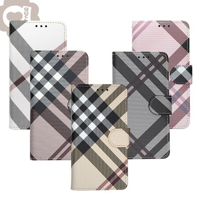 Aguchi 亞古奇 Apple iPhone 7 Plus/8 Plus 共用(精品版) 英倫格紋氣質手機皮套5色可選