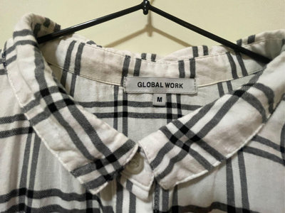 日系品牌global work棉質格紋襯衫