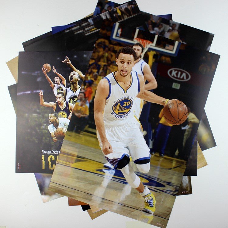 有現貨 獨家 Nba籃球球星勇士隊斯蒂芬柯瑞 海報 Stephen Curry 斯蒂芬庫里海報一套八張柯瑞海報 Yahoo奇摩拍賣