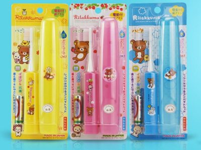 S4 57 日本製 MINIMUM 拉拉熊 電動牙刷 大人 小孩 可用 阿卡將 刷頭 ☆ 粉紅色 現貨 mo羽小舖