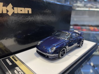 吉華科技@ 1/43 MakeUp VM218 Porsche 911(993) Turbo 藍色