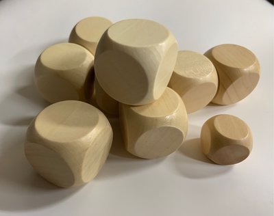 木質 空白 骰子 30mm（單顆）適用 DIY 教學 文具 幼教 紙牌遊戲