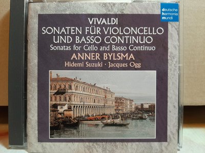 Bylsma,Vivaldi-Sonatas For Cell And Basso Continuo畢斯瑪大提琴演繹韋瓦第-大提琴與數字低音奏鳴曲，日本版，如新