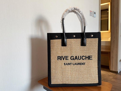 【二手】YSL SAINT LAURENT RIVE GAUCHE圣羅蘭 新款購物袋 編織\