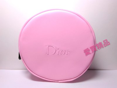 愛買精品~Dior迪奧粉紅色圓型零錢包(皮革材質)
