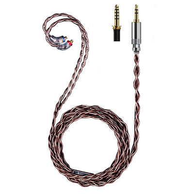 耳機線FiiO/飛傲 LC-RC 高純度單晶銅可換插頭MMCX耳機升級線平衡線音頻線
