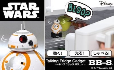 金錢貓雜貨 全新 Star Wars 星際大戰 冰箱打開警告器 BB8 BB 8 BB-8 頭動 亮燈 發聲