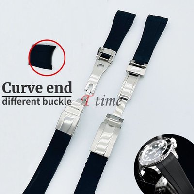 Urve 末端錶帶 20 毫米軟橡膠矽膠錶帶適用於勞力士黑水鬼潛航者 GMT 代托納手鍊－邁德好服裝包包