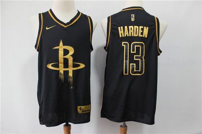 詹姆士·哈登 （James Harden） NBA休士頓火箭隊13號 球衣 黑金色