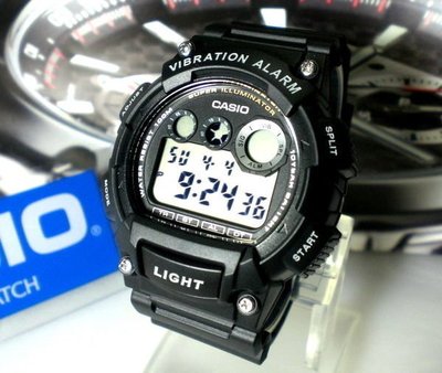 經緯度鐘錶 CASIO手錶專賣 100米防水 酷似G-SHOCK 震動鬧鈴 型男最愛【↘940】W-735H-1A