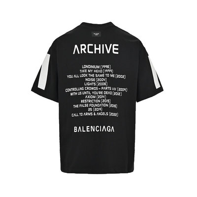 巴黎世家Balenciaga 音樂節限量印花短袖T恤 代購