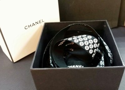 Chanel 香奈兒  限量 緞帶 黑色 包裝緞帶 1cm