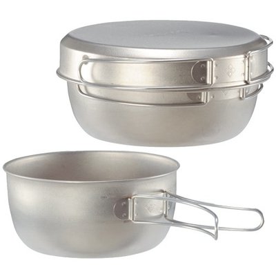 【mont-bell】1124512 TITANIUM DISH SET 1-2人鈦碗組【2碗1蓋】225g 日本製