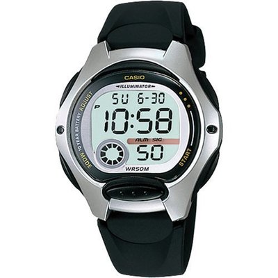 CASIO卡西歐 電子錶 銀藍色 碼錶 鬧鈴 兩地時間 35mm 童錶 型號 : LW-200-2AVDF【神梭鐘錶】
