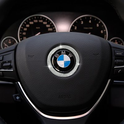 BMW X3 X4 F25 F26 方向盤 水鑽 裝飾 碳纖 內裝 飾品 手工鑲鑽 車標