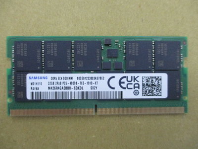 全新三星原廠 DDR5-4800 32GB ECC SODIMM 行動工作站、NAS專用記憶體