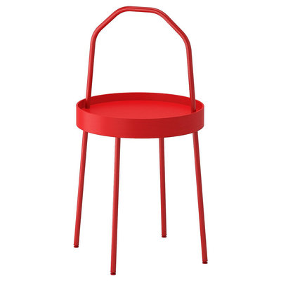 IKEA BURVIK 紅色 邊桌 / 茶几