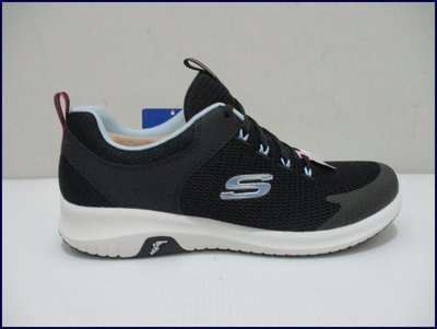 【喬治城】SKECHERS (女)款 健走系列 休閒鞋 運動鞋 慢跑鞋 黑/藍 149398BKLB