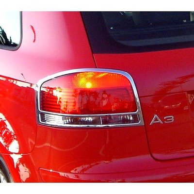 【JR佳睿精品】2003-2008 AUDI A3 改裝 鍍鉻後燈框 尾燈框 後燈 飾條 電鍍 台灣製