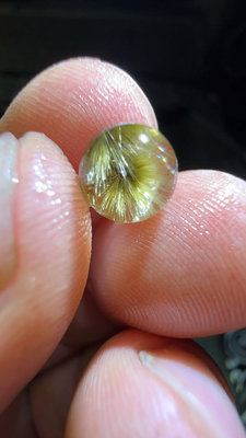 7.7mm天然發晶花團子水晶單珠，包裹海膽發晶花亮閃閃晶體清