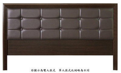 【風禾家具】FTS-26-4@北歐風胡桃色皮墊3.5尺單人床頭片【台中市區免運送到家】皮墊單人床頭 床頭板 台灣製造傢俱