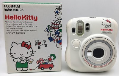 【展示出清】富士 Fujifilm instax mini 25 Hello kitty《凱蒂貓版》拍立得 馬上看相機