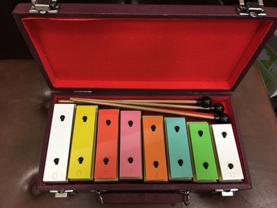 【華邑樂器53005】凱德森奧福彩色8音音磚-附木盒 (CADESON 台製 非鐵琴)