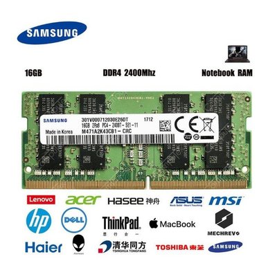 希希之家三星 16GB DDR4 SODIMM 2400MHz 筆記本電腦內存 PC4-19200 260PIN 筆記本電