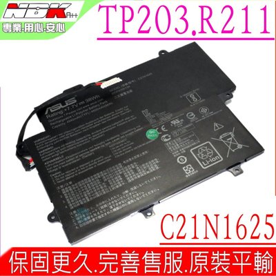 ASUS R211 R211NA 電池 華碩原裝 TP203 TP203NA TP203NAS C21N1625