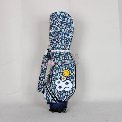 【熱賣精選】新款高爾夫PEARLYGATES拉桿滾輪球包小雛菊男女通用包防水球包
