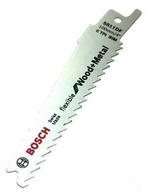 德國 BOSCH 軍刀鋸片 S511DF 適合木材中帶鐵釘或金屬 木心板及塑鋼 樹枝 樹木 單支