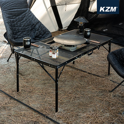 【大山野營】KAZMI K22T3U03 IMS三折合鋼網燒烤桌 烤肉桌 三折桌 折疊桌 摺疊桌 料理桌 露營桌 露營