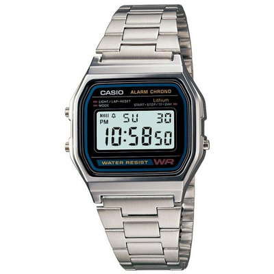 【潤資精品店】日本 CASIO 男錶 不鏽鋼 似SUPREME 雜誌款 手錶 電子錶 A158WA-1JF 現貨