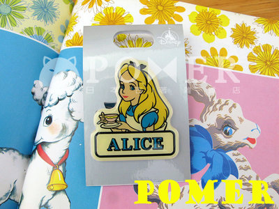 ☆POMER☆日本Disney store絕版正品 愛麗絲夢遊仙境 Alice 夾子 安全別針 兩用款 文件夾 徽章