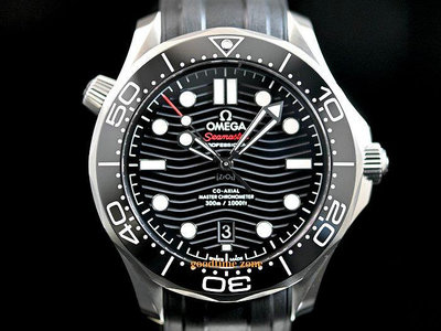 [好時計] Omega 歐米茄 210.32.42.20.01.001 Seamaster 海馬 黑面 橡膠帶 同軸擒縱 潛水300米 42mm OF299