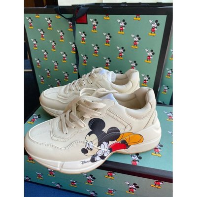 GUCCI Disney x Gucci Rhyton 米奇 系列女士運動鞋 象牙白 老爹鞋 602049