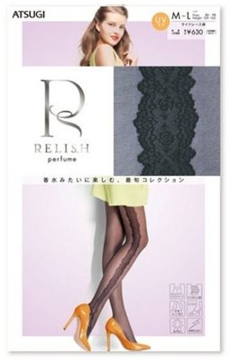 【拓拔月坊】厚木 Relish 迷香典藏　側玫瑰蕾絲柄 褲襪　日本製～現貨！