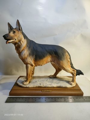狗來富 1983年 義大利 G .Armani 雕塑 狼狗 ..偉哥大人早期懷舊老擺設古董民俗懷舊復古..鐵三上