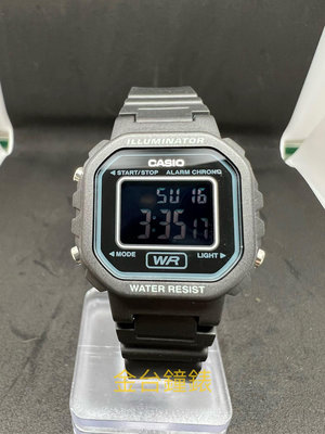 【金台鐘錶】CASIO卡西歐 學生錶 兒童數字錶 (黑面) LA-20WH-1B