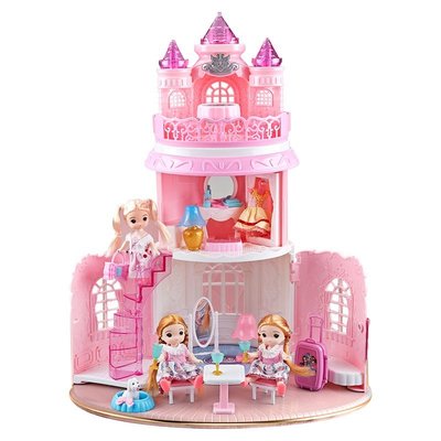 現貨夢幻公主城堡女孩玩具生日禮物芭比仿真兒童洋娃娃超大號套裝可開發票