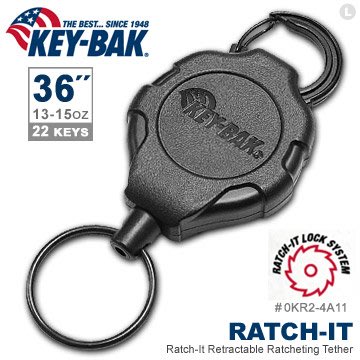 【angel 精品館 】KEY BAK Ratch-It 鎖定系列 36" 超級負重伸縮鑰匙圈(附扣環) 0KR2-4