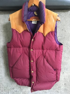 Vintage 70s Rocky Mountain Featherbed 原版 紫色羽絨背心 Size:40