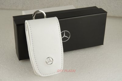 【DIY PLAZA】全新 賓士 M-Benz 原廠 真皮 鑰匙 皮套 白色 (通用版) W213 A B C S 現貨