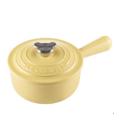 Le Creuset 含羞草黃 單柄 醬汁鍋 鑄鐵鍋 16cm (小熊鋼頭)