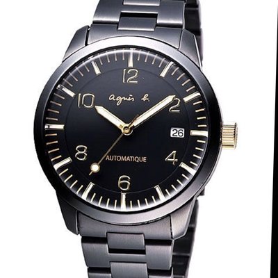 agnes b.法國時尚魅眼機械腕錶-IP黑 BK9010J1(台灣專櫃貨)