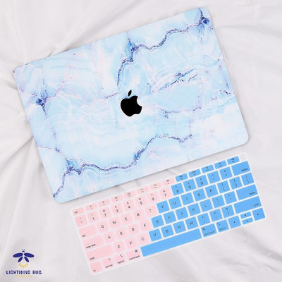蘋果 MacBook Air 13 11 Pro15 16 Mac 藍色紋路 保護殼 筆電殼 大理石殼 鏤空 送鍵盤膜